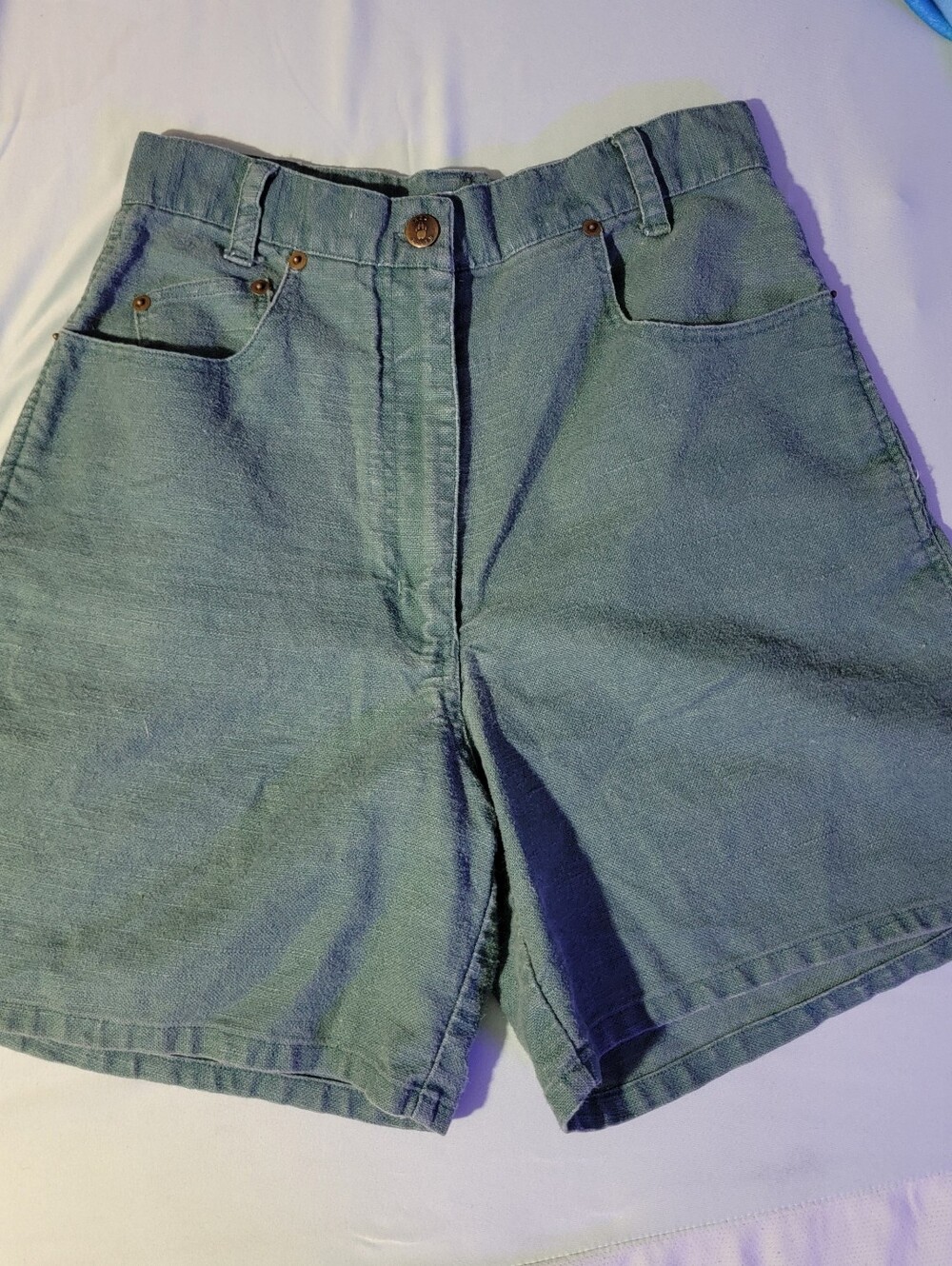 Vintage 90s Red Rover Green High Waisted Mom Shorts